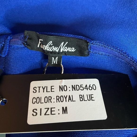 NWT Women’s Formal/ Party/ Bodycon/Strapless Blue Dress - Picture 14 of 16